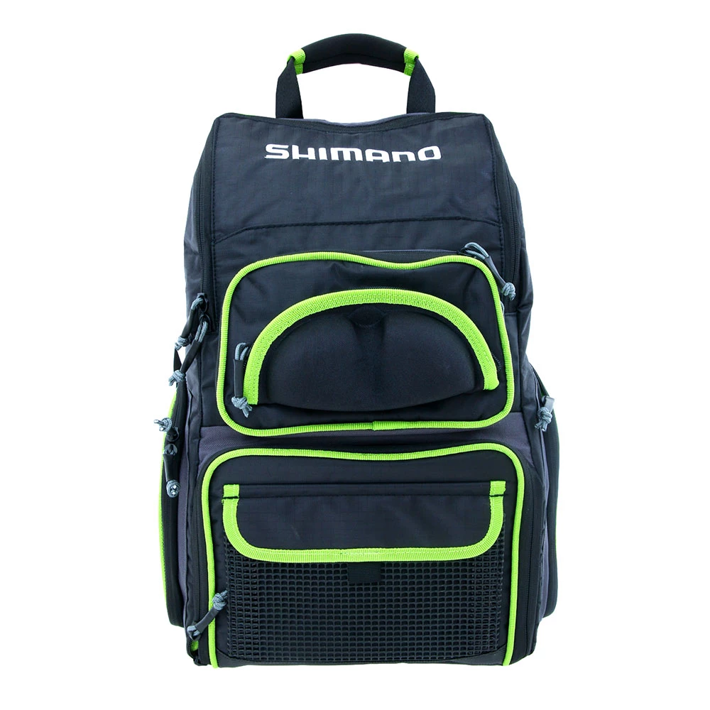 Shimano Backpack With Tacklebox Black/Green XL 1 Shimano Backpack With Tacklebox Black/Green XL