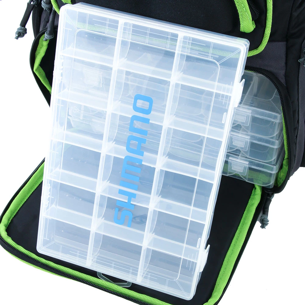 Shimano Backpack With Tacklebox Black/Green XL 5 Shimano Backpack With Tacklebox Black/Green XL - Image 5