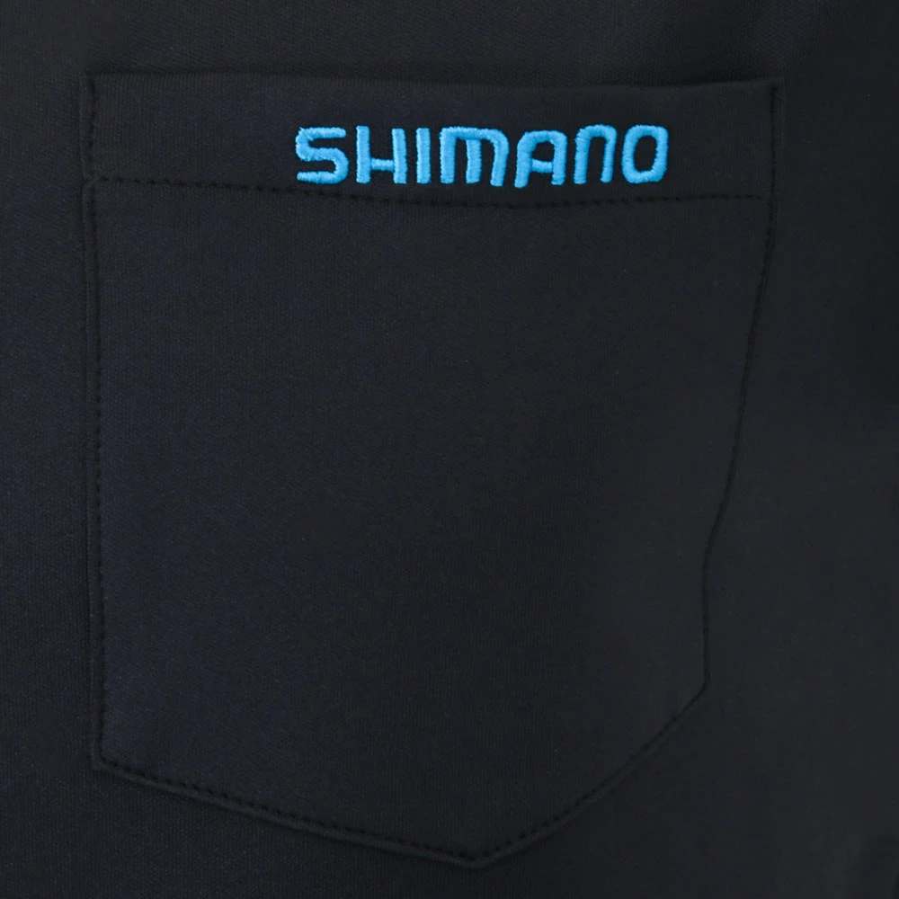Shimano Sports Mens Polo Shirt With Pocket Black S 2 Shimano Sports Mens Polo Shirt With Pocket Black S - Image 2