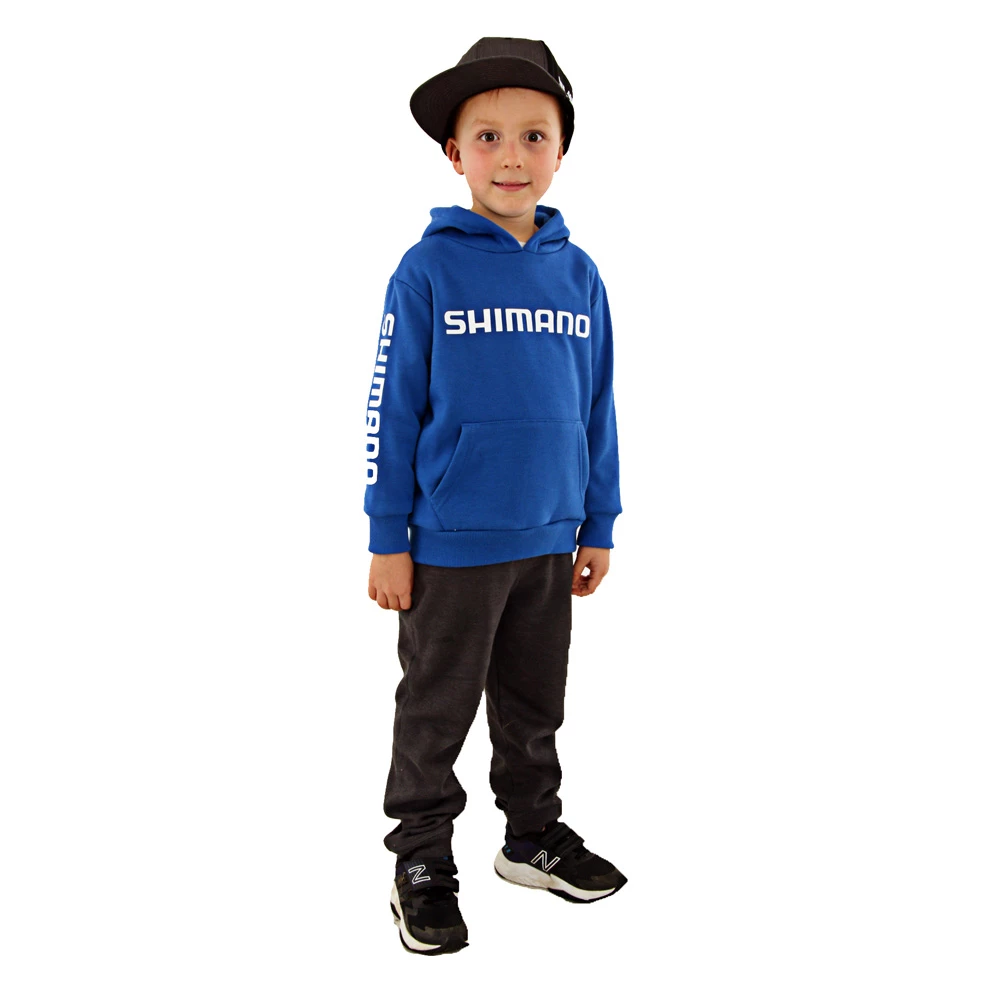 Shimano Corporate Kids Hoodie Blue Size 8 4 Shimano Corporate Kids Hoodie Blue Size 8 - Image 4