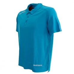 Shimano Technical Polo Shirt Blue Fleck L