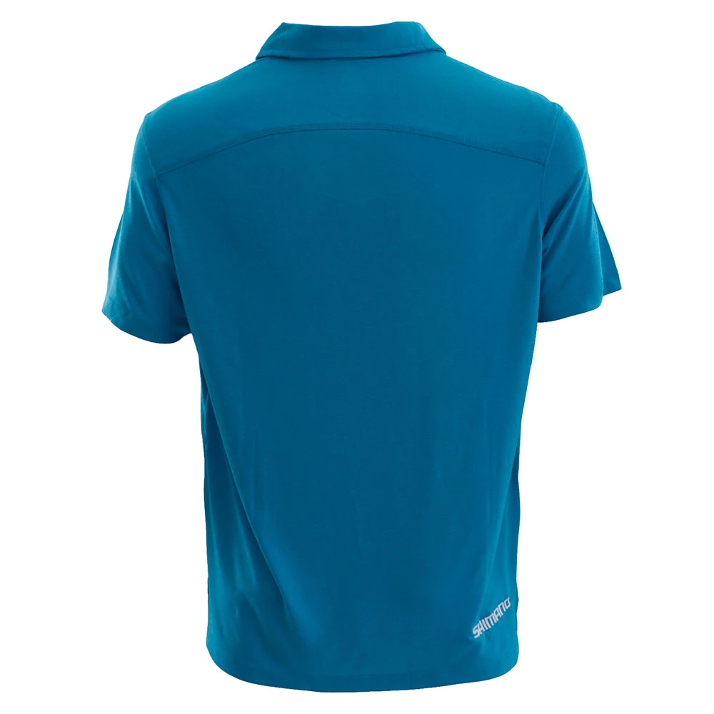 Shimano Technical Polo Shirt Blue Fleck M 2 Shimano Technical Polo Shirt Blue Fleck M - Image 2