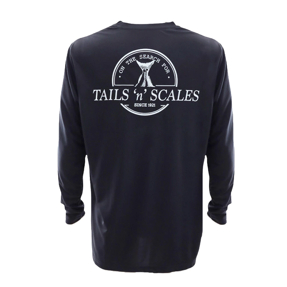 Shimano Tails N Scales Technical Mens Long Sleeve Shirt Grey 2 Shimano Tails N Scales Technical Mens Long Sleeve Shirt Grey - Image 2