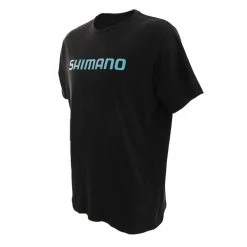 Shimano Corporate T-Shirt Black With Blue Logo