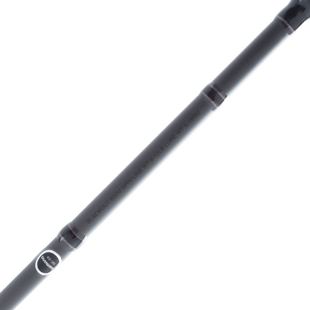 Shimano Blackout Medium Spinning Rod 8ft 2in 6-12lb 5-12g 2pc 4 Shimano Blackout Medium Spinning Rod 8ft 2in 6-12lb 5-12g 2pc - Image 4