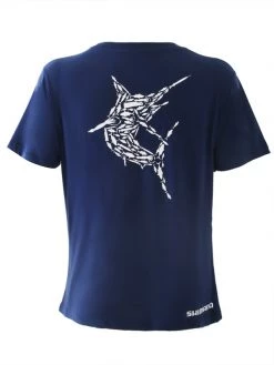 Shimano Lure'd In Marlin T-Shirt Navy Blue S -Shimano Sales Store 50092 04 n y 1