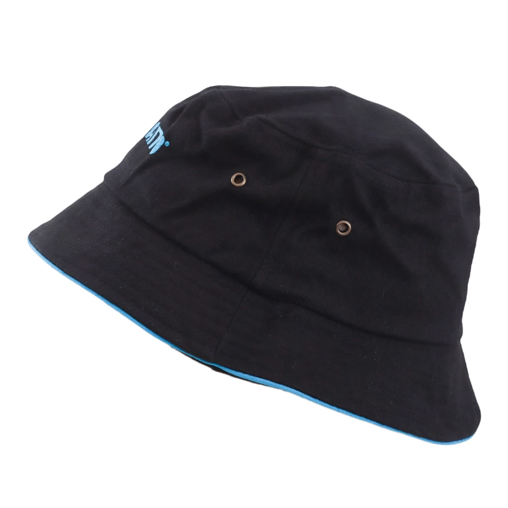 Shimano Bucket Hat Black With Blue Trim 2 Shimano Bucket Hat Black With Blue Trim - Image 2