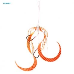 Shimano Rakuchan Baku Baku Scented Curly Skirt Qty 2 -Shimano Sales Store baku rep orange 1