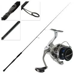 Shimano Stradic FL C3000 HG Blackout Softbait Combo 7ft 10-20lb 2pc