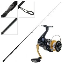 Shimano Nasci 4000FB XG Blackout Softbait Combo 7ft 10-20lb 2pc