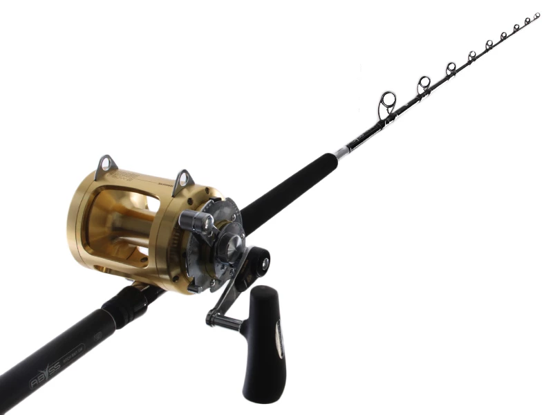 Shimano Tiagra 50 WA And Abyss SW Overhead Pitch Bait Combo 6'4'' 40-100lb 1 Shimano Tiagra 50 WA And Abyss SW Overhead Pitch Bait Combo 6'4'' 40-100lb