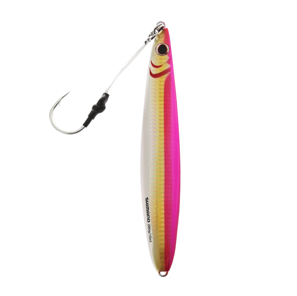 Shimano Butterfly Flat-Side Mechanical Jig Pink Silver 280g 9/0 2 Shimano Butterfly Flat-Side Mechanical Jig Pink Silver 280g 9/0 - Image 2
